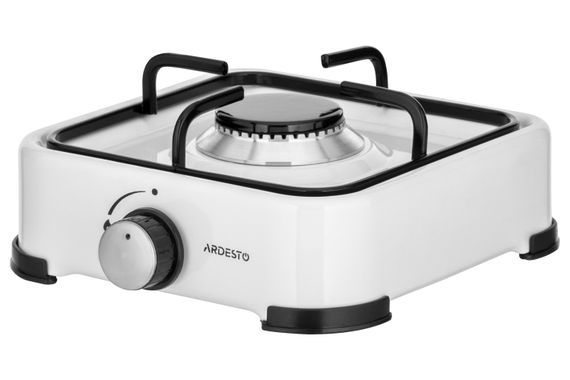 Плитка газова ARDESTO настільна GTC-NS1011W, тип газу LPG, 1 алюмін. пальник, емальован. корпус, фарбов. решітка, колір: білий (GTC-NS1011W) | Зображення 3