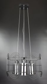 Люстра підвісна LOFT на 3 лампочки 26695 Чорний 35-120х40х40 см.