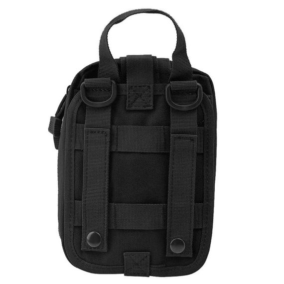 Тактическая аптечка на системе Molle (20х15х8 см), A87, Черная / Аптечный подсумок | Зображення 4