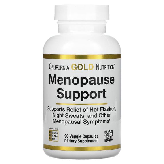 Підтримка під час менопаузи, Menopause Support, California Gold Nutrition, 90 вегетаріанських капсул