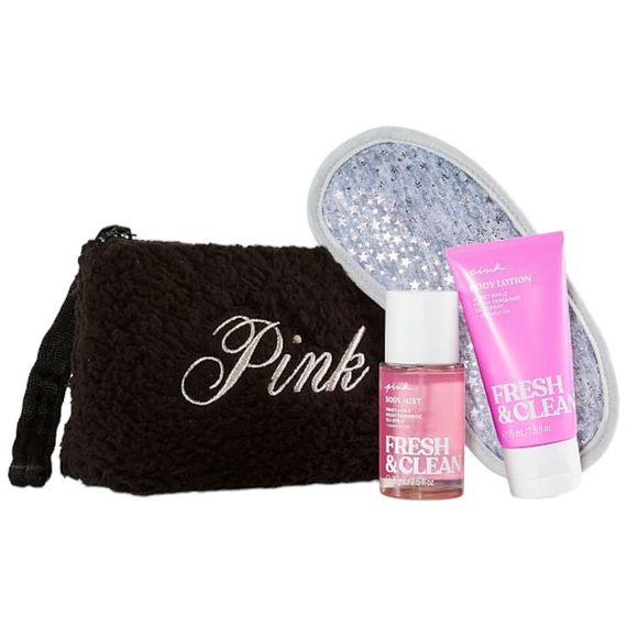 Набір Victoria's Secret PINK Fresh & Clean (body mist, body lotion, eye mask, beauty bag)