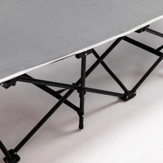 Кровать туристическая раскладная 185х60х50 см складной лежак походная раскладушка Серый | Зображення 3