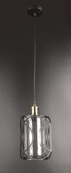 Люстра підвісна LOFT на 1 лампочку 25873 Чорний 35-100х15х15 см.