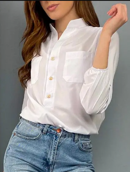 Женская легкая блуза из софта с рукавами на резинке GF4300 цвет белый, размер 50/52 | Зображення 1