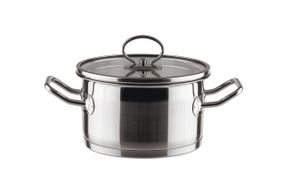 Каструля Vinzer Universum 50061, 1.5 л, 16 см, із нержавіючої сталі з кришкою, для всіх типів плит