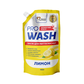 Засіб для миття посуду 460 г Лимон (дою-пак) ProWash 2К