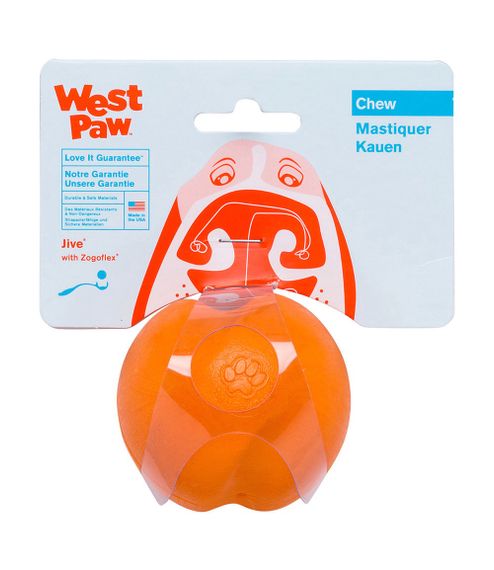 Іграшка для собак West Paw Jive Dog Ball помаранчева, 6 см | Зображення 1