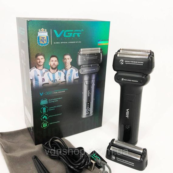 Електробритва для бороды VGR V-368, Бритва профессиональная для бритья, Профессиональная элетробритва NO-55 | Зображення 2