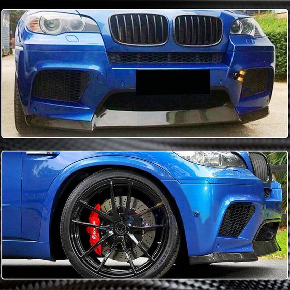 Накладка на передній бампер Карбон V2 (для X6M) для BMW X6 E-71 2008-2014 рр | Зображення 3