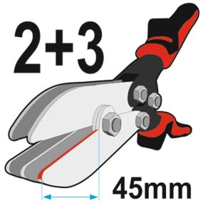 Кліщі для гофрування труб дапазон 45 мм 5 лез 260 мм YATO YT-22380