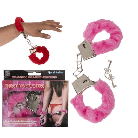Наручники Plush Handcuffs With Keys Pink Sex Aura