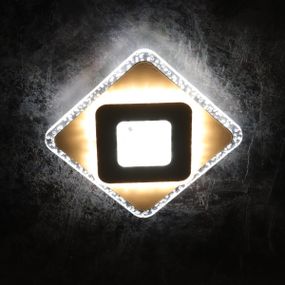 Сучасний квадратний світильник стельовий LED для кімнати кухні ванної 25122 Білий 4х20х20 см.