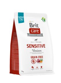 Корм Brit Care Sensitive Venison сухий з м'ясом оленя для дорослих собак всіх порід, схильних до харчової алергії 3 кг