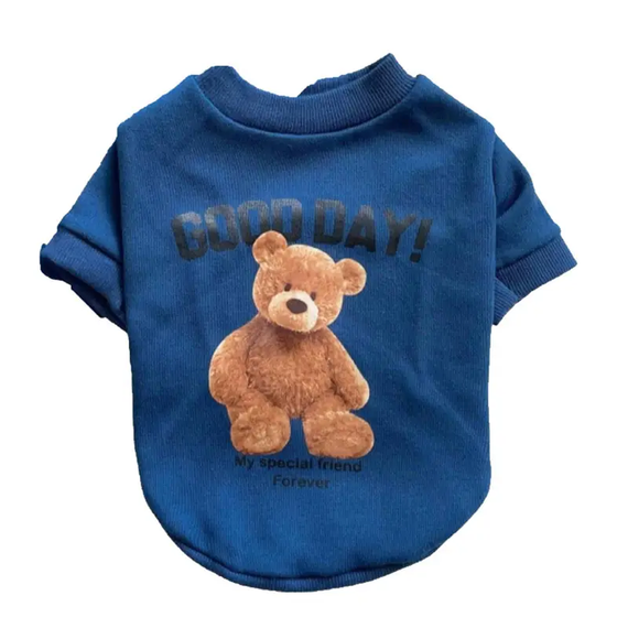 Толстовка для собак с мишкой Тедди на флисе синий L | Зображення 1