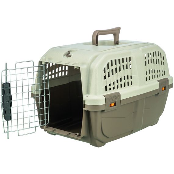 Контейнер-переноска Trixie для собак Skudo 2 вагою до 18 кг коричнева пластик розмір XS-S 35x36x55 см | Зображення 1
