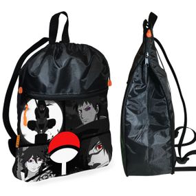 Рюкзак-мешок для обуви,спортивной формы Аниме Наруто Акацуки детская сумка для сменки с расширителем (01206)