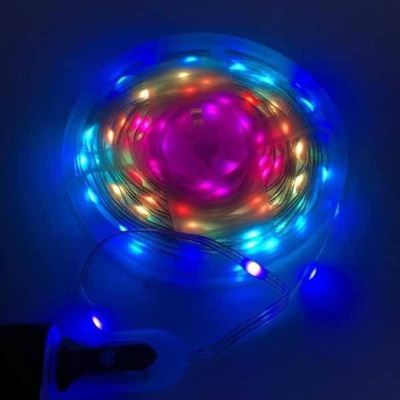 Стрічка світлодіодна 5м LED Tape COBA CB5050 RGB від USB з пультом