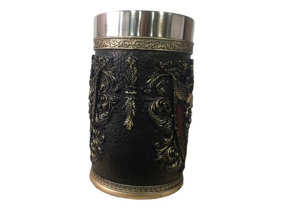 Кухоль Чашка 3D Skull Mug Череп пивний кухоль з Гербом Крилатого Черепа | Зображення 1