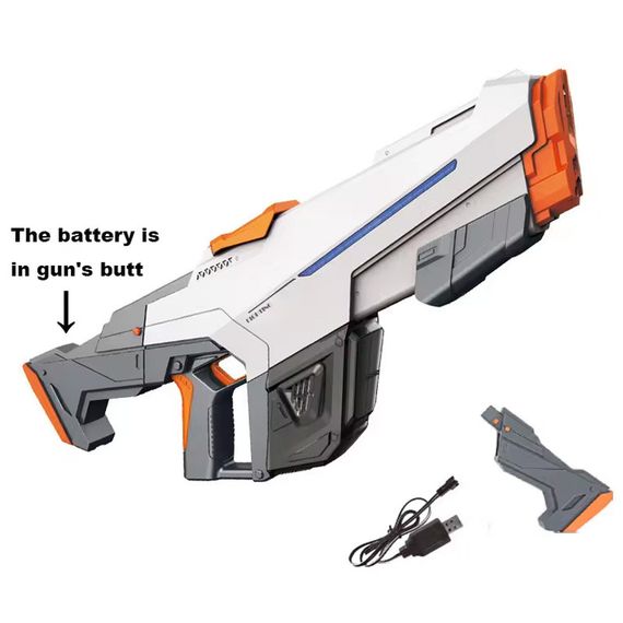 Водяний акумуляторний автомат Water Gun 2307 (650ml) with lithium battery White | Зображення 1