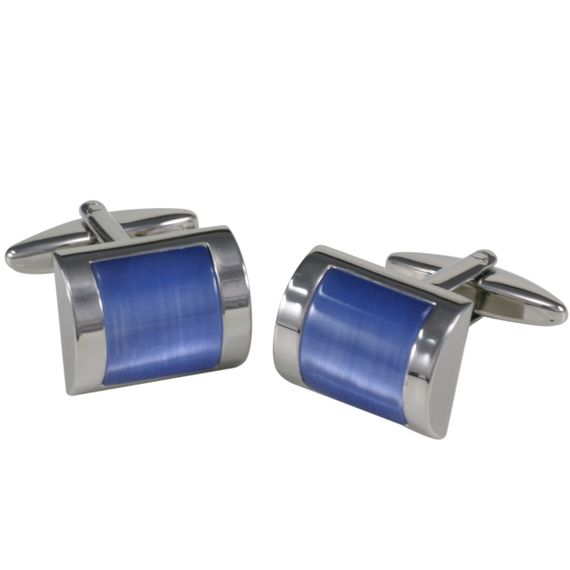 Запонки Lindenmann 10280 з білим котячим оком