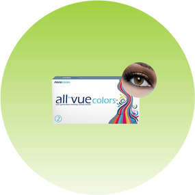 Контактні лінзи All Vue Colors Plus, 2 шт Коричневий