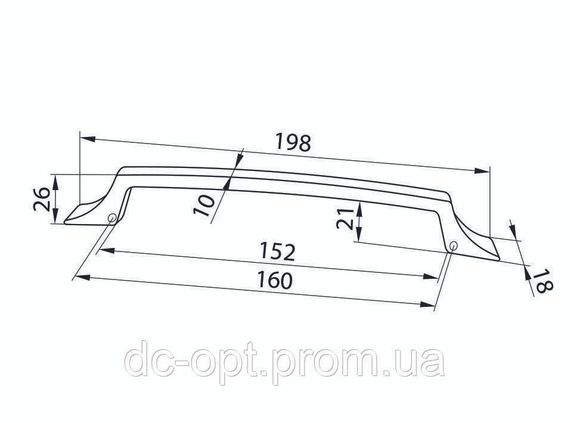 Ручка DL 41/160 G22  Сребро Черное ДС СтандартЛайн | Зображення 1