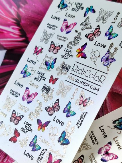 Фольгований слайдер RichColor 034 на водяній основі (6.5x9.5см) | Зображення 1