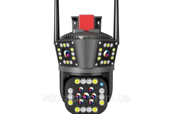 Wi-Fi відеокамера з трьома об'єктивами SD/карта YOSO YO-IPC49D6MP50 PTZ 2.8mm V380
