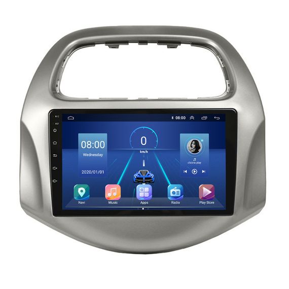 Штатная магнитола Lesko для Chevrolet Spark III (M300) Рестайлинг 2020-н.в. экран 9" 6/128Gb 4G Wi-Fi GPS Top