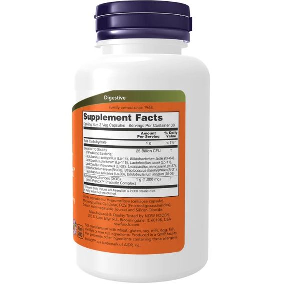 Пробиотик NOW Foods Probiotic-10 Bifido Boost 90 Veg Caps | Зображення 1