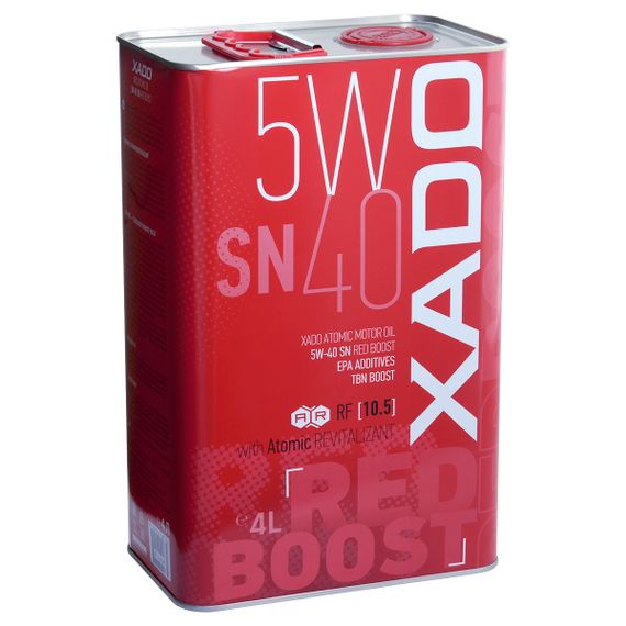 Синтетична олива XADO Atomic Oil SN RED BOOST 5W-40  4л
