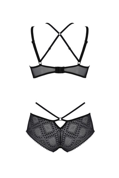 Комплект Passion DROSERA BIKINI black, L/XL, бюстгальтер и трусики-кюлоты | Зображення 3