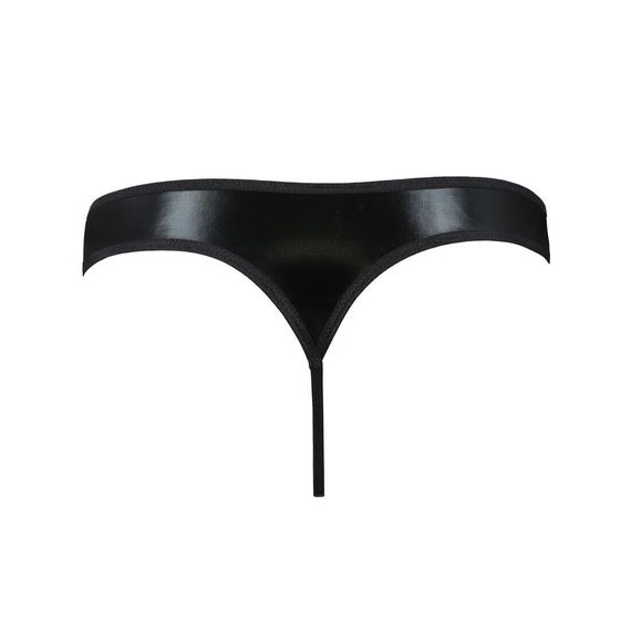 Чоловічі стринги Passion 033 THONG PAUL XXL/XXXL Black, під латекс | Зображення 5
