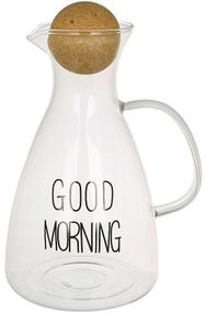Графін скляний "Good Morning" 1700мл з круглою пробкою (глечик)