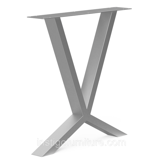 Комплект опор для столу з металу 700×100mm, H=730mm (профільна труба: 80x40mm) Сірий | Зображення 5