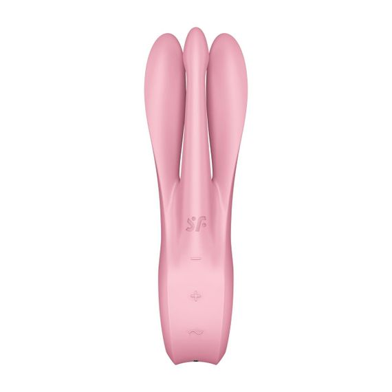 Кліторальний вібратор Satisfyer Threesome 1 Pink з трьома гнучкими пальчиками Sex Aura | Зображення 5