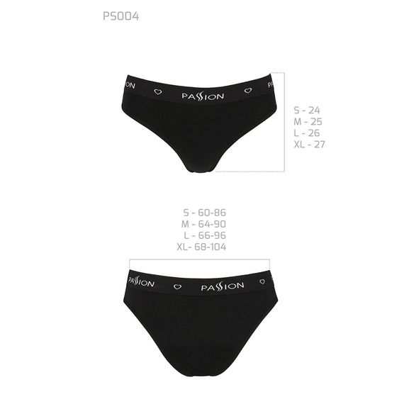 Трусики-сліпи з бавовни з еластаном Passion PS004 PANTIES black, S | Зображення 5