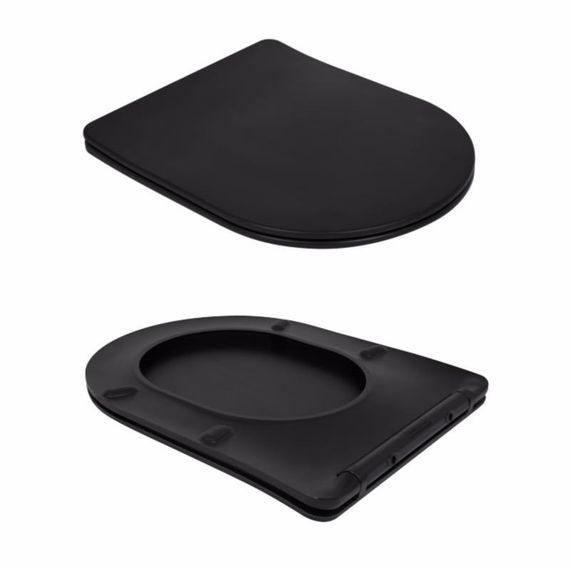 Унітаз підлоговий Qtap Scorpio Ultra Quiet безобідковий із сидінням Soft-Close MATT BLACK QT14226088AMB | Зображення 7