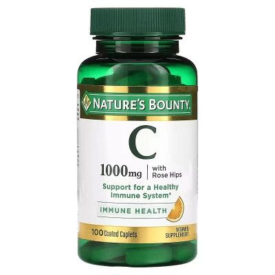 Витамин Nature's Bounty Витамин С с шиповником, 1000 мг, Vitamin C with Rose Hips, 100 каплет (NRT-00690)