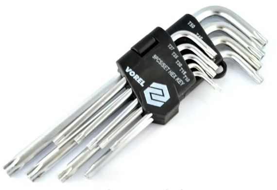 Набор ключи ТОRХ SECURITY 9 штук VOREL-56478