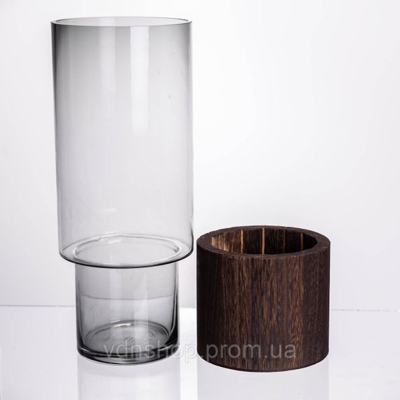 Ваза для квітів кругла скляна 30.5 (см) декоративна ваза 2.5 (л) із товстого скла HP-19-162-1 | Зображення 1