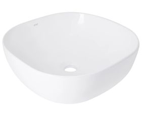 Раковина Qtap Kolibri 400х400х140 мм, White, квадратна, без донного клапана QT10116303W