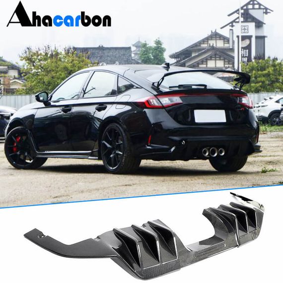 Дифузор заднього бампера (Карбон) для Honda Civic HB 2021- рр