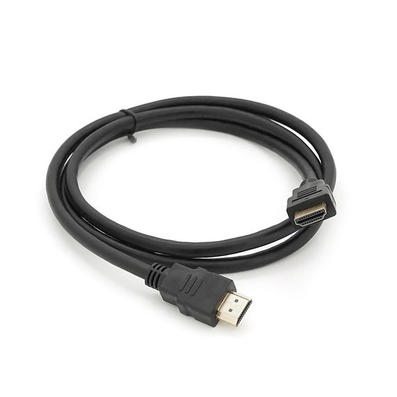 Кабель Merlion HDMI-HDMI HIGH SPEED 1.2m, v1.4, OD-7.5mm, круглий Black, коннектор Black, (Пакет) Q250