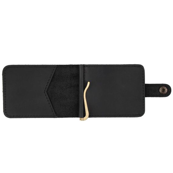 Шкіряний затискач для грошей Franc Monti black | Зображення 2