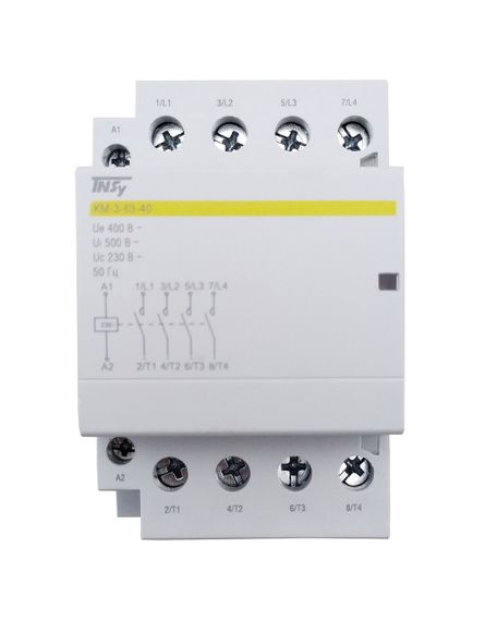 Контактор модульний КМ-3-63-40 63А 230AC 4NO 4р 3мод. Ny95503895