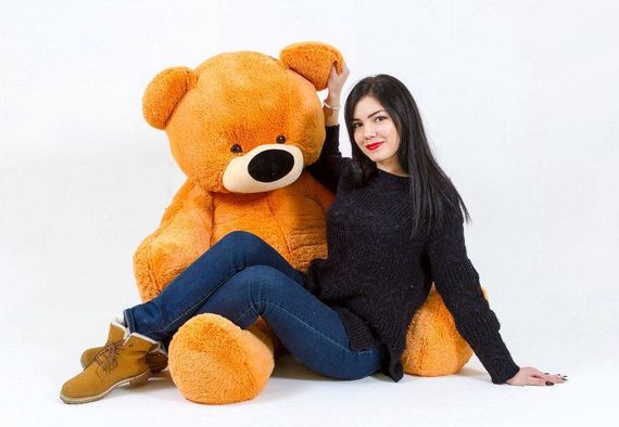 Большая мягкая игрушка Медведь Алина Бублик 180 см медовый | Зображення 1