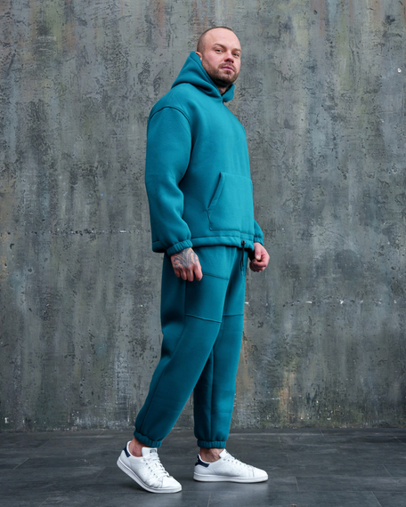 Костюм оверсайз зима преміум бірюза M | Зображення 3