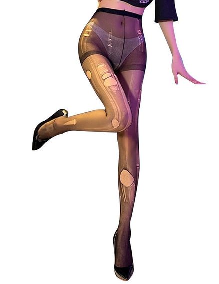 Колготы ультратонкие, с дырочками Star Night легко рвущиеся, черные, XS/M sexstyle