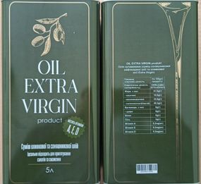 Олія купаж (оливкова та соняшникова) рафінована OIL Extra Virgin, 5 л